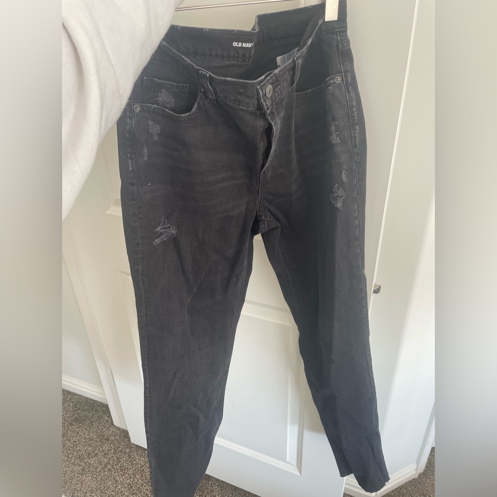 black old navy jeans! boyfriend style!